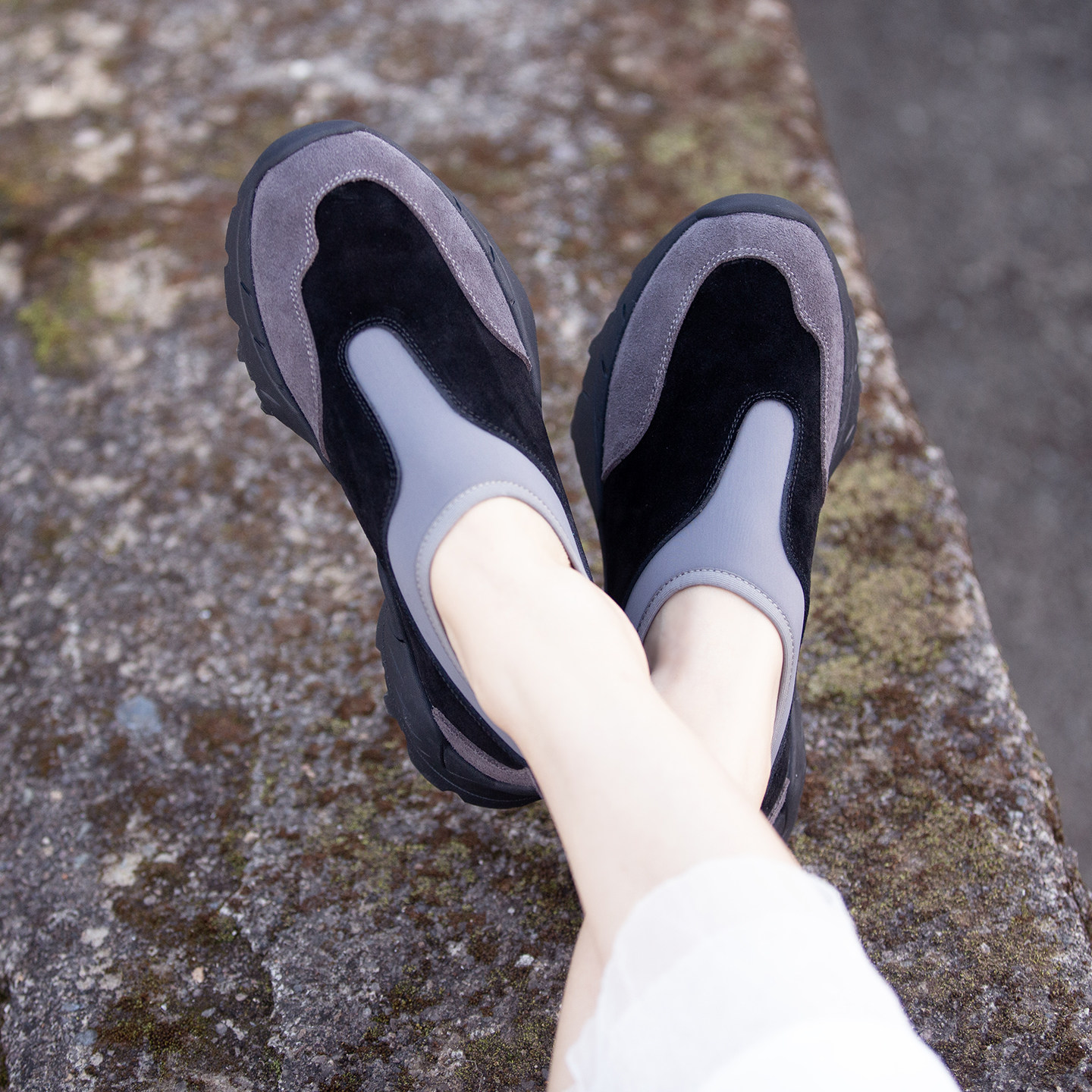 2026春秋新款休闲拼色乐福女圆头低跟深口单鞋舒适松紧口宽楦鞋子,女鞋,深口单鞋,淘宝优惠券,粉丝福利购,淘宝优惠卷