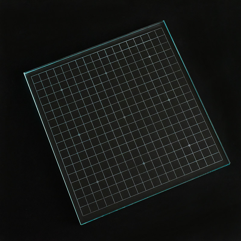 定制加厚大号水晶玻璃透明特色围棋盘磨砂刻线