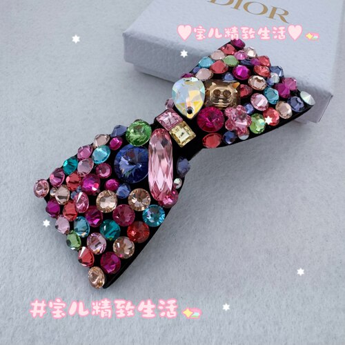 HandMade发夹弹簧夹水晶蝴蝶结
