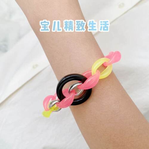 韩国进口糖果色手链手环