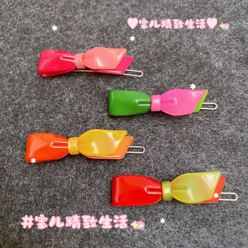 AZNAVOUR发夹边夹撞色蝴蝶结
