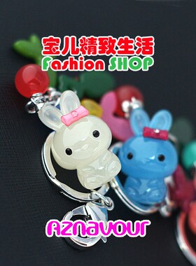 韩国进口GRAIN de BEAUTE Aznavour 立体蝴蝶结兔子包挂钥匙扣