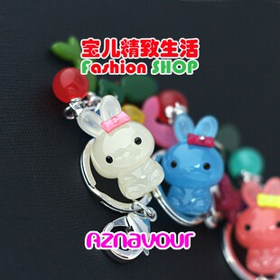 韩国进口GRAIN de BEAUTE Aznavour 立体蝴蝶结兔子包挂钥匙扣