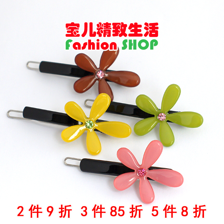 韩国AZ正品GRAIN de BEAUTE AZNAVOUR花朵边夹发夹发卡发饰