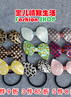 韩国GRAIN de BEAUTE Aznavour豹纹点点小兔子蝴蝶结发圈头绳皮筋