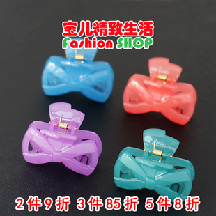 韩国发饰 GRAIN de BEAUTE AZNAVOUR 中号糖果色蝴蝶结发抓抓夹