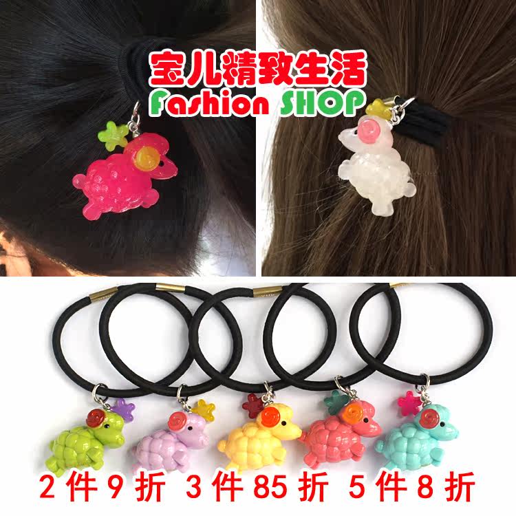 韩国 GRAIN de BEAUTE Aznavour 奶油糖果色小绵羊发圈头绳皮筋