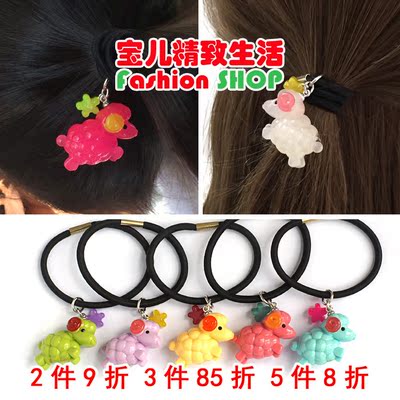 糖果色果冻色小羊发圈头绳