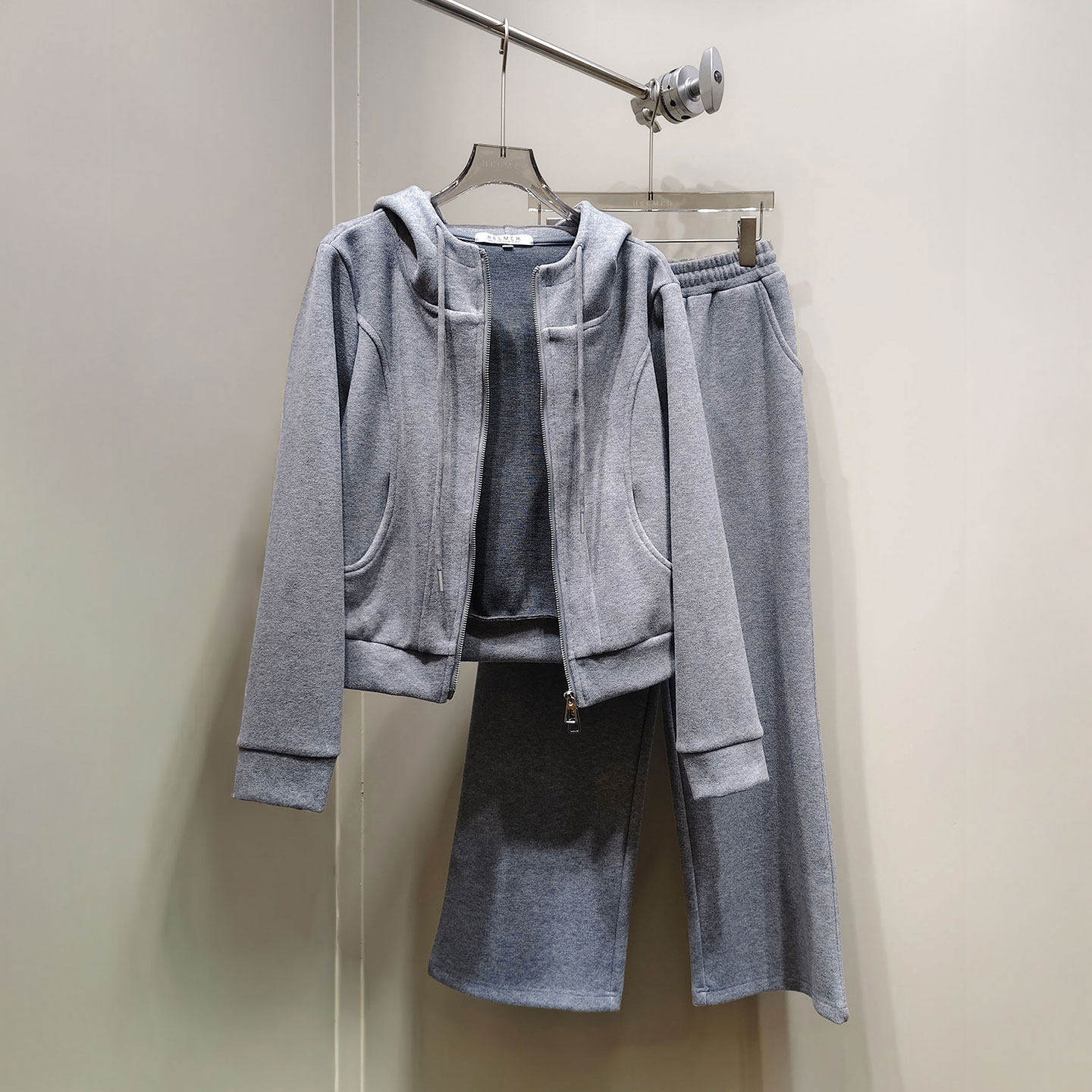 NKC.欧洲站小众HELMCH南油高端连帽抽绳卫衣洋气减龄阔腿裤套装女,女装/女士精品,时尚套装,淘宝优惠券,粉丝福利购,淘宝优惠卷