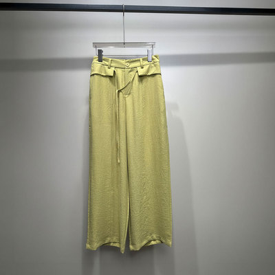 NKC.欧洲站小众HELMCH南油薄款透气垂感休闲裤高腰时髦减龄阔腿裤