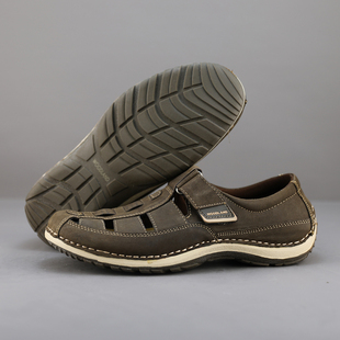男 头层牛皮手工缝制罗马鞋 捡漏外贸原单透气真皮男鞋 户外休闲凉鞋