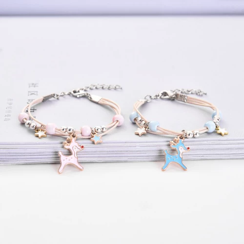 Плетеный браслет ручной работы для влюбленных, аксессуар, в корейском стиле, простой и элегантный дизайн, подарок на день рождения