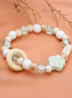 新款创意陶瓷国风男女手串小清新文艺时尚复古纯手工景德镇饰品