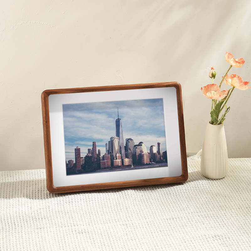 中式实木榫卯相框小摆台照片挂墙装裱六6寸七7八8 a4榉木画框框架