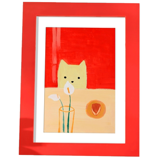 实木相框摆台简约ins风儿童画框装裱彩色6寸7 8 A3a4纸定制相册框