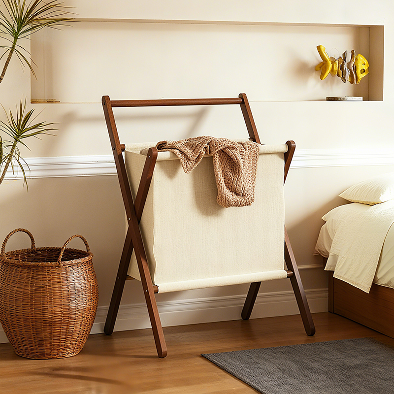 实木挂衣架家用卧室脏衣服收纳架