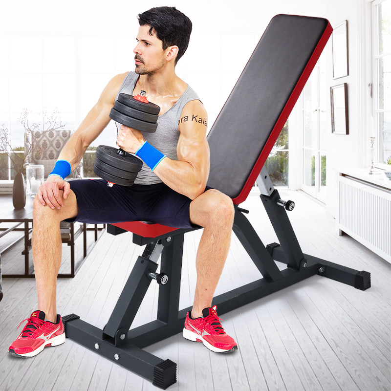 虹博家用哑铃凳专业卧推飞鸟大平凳健身椅健身器材加长加宽加厚