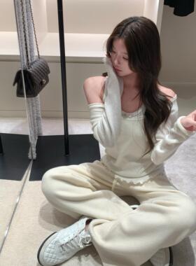 【松弛老钱】100%澳洲羊毛加厚高弹休闲针织裤