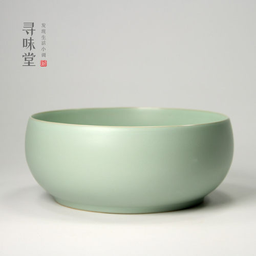 天青汝窑茶洗｜高档正品开片手工汝瓷杯洗茶盂水盆陶瓷功夫茶具 - 封面