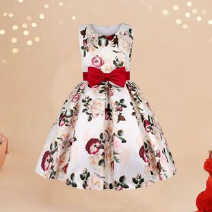 花朵女童可爱仙女生日礼服连衣裙热转移印潮流舞蹈表演新客立减