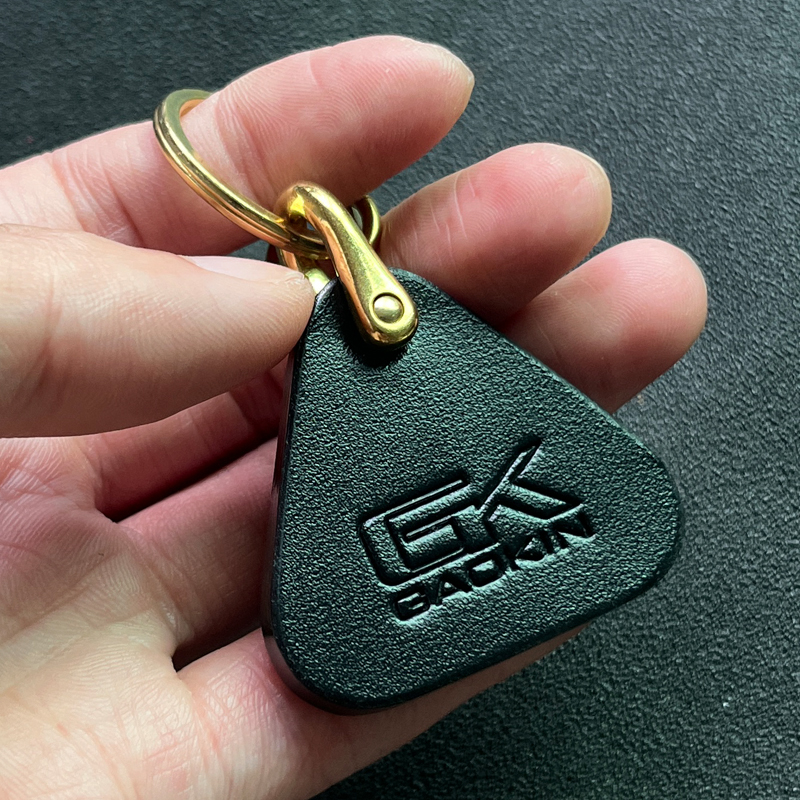 适用高金摩托车钥匙扣挂件真皮