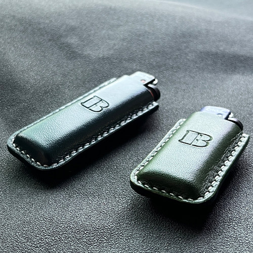 适用草蜢打火机皮套Cricket一次性打火机皮套保护套牛皮手工定制