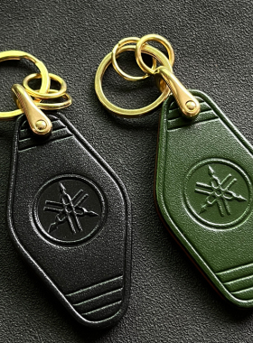 适用雅马哈摩托车XJ6 FZ6 FZ1 FZ8 R1 R6 机车钥匙扣真皮牛皮挂件