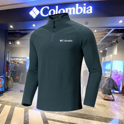 哥伦男士半拉链长袖卫衣秋冬速干运动训练服打底衫休闲上衣