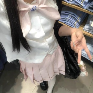 粉色收腰可爱甜美制服衬衣 衬衫 星芊舞原创jk兔耳衬衫 学生少女短袖