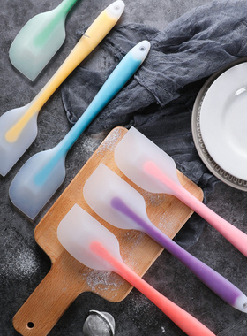 烘焙硅胶刮刀黄色绿色红色不粘奶油抹刀搅拌锅铲食用蛋糕甜品大号