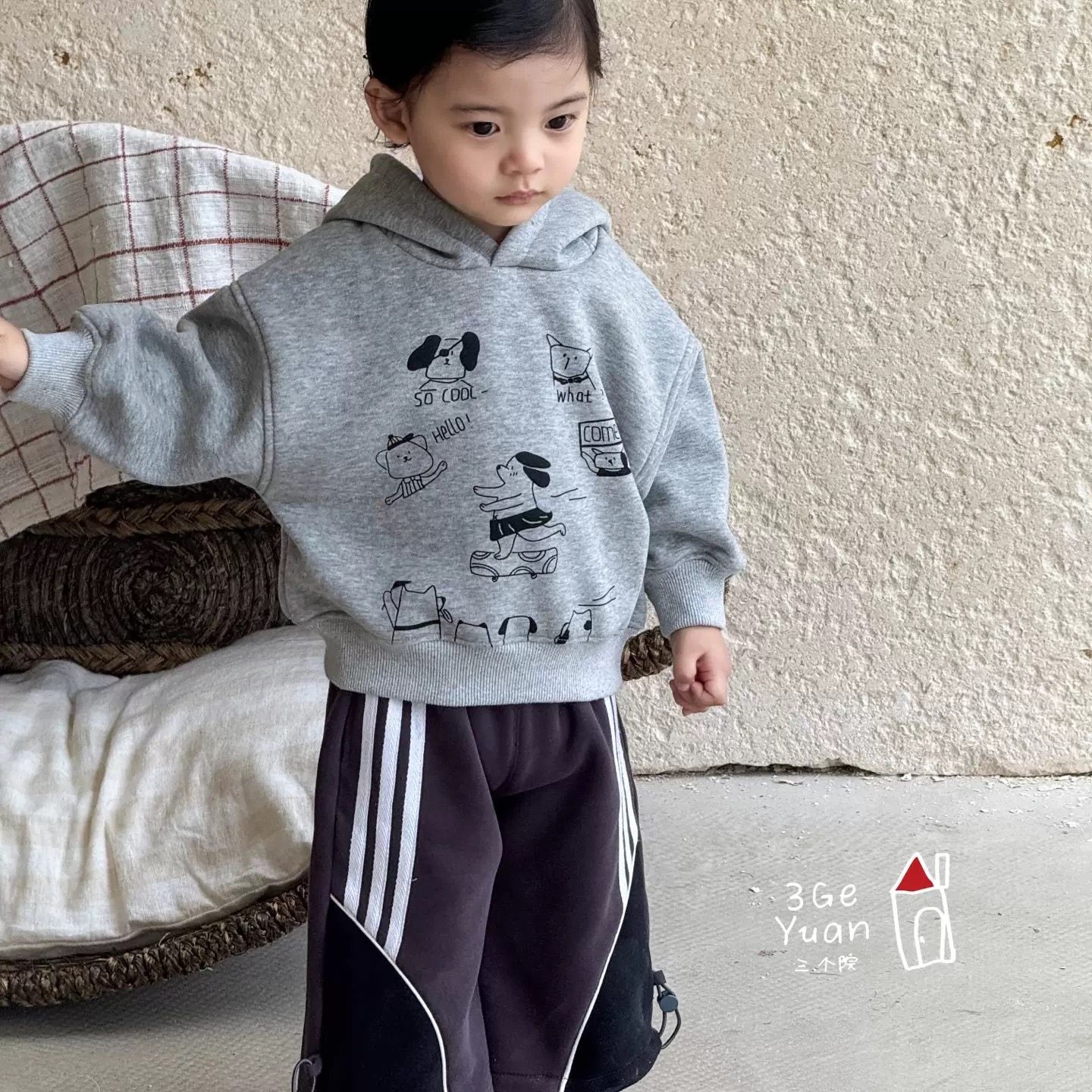三个院2025年深秋男女宝贝新款加绒外套卫衣断码清仓,童装/婴儿装/亲子装,套装,淘宝优惠券,粉丝福利购,淘宝优惠卷