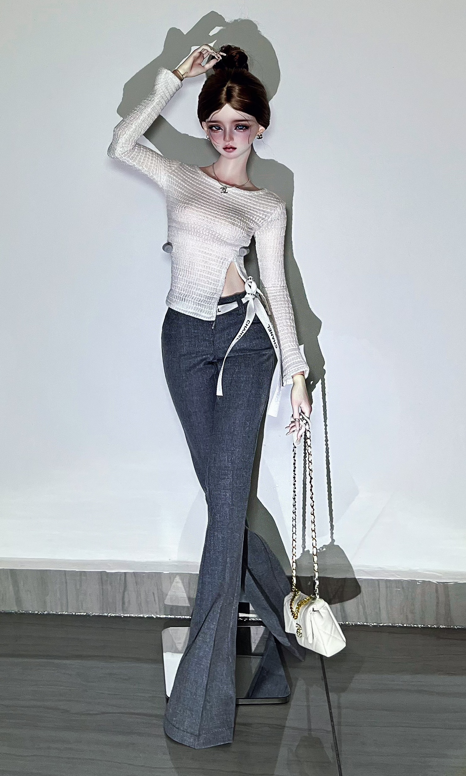 bjd3分开衩毛线上衣