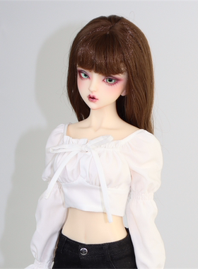 BJD DD SD  3分娃衣 法式复古泡泡袖系带小衫