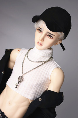 叔3分BJD娃衣无袖高领超短背心