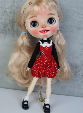 blythe小布ob24 azone娃娃衣服背带裙