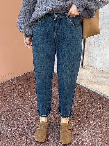 哈伦牛仔裤女大码胖妹妹