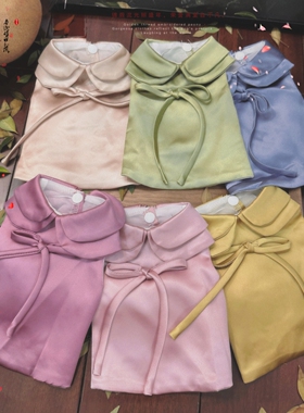 《拾花之锦》新中式丝锦缎马尔济斯连衣裙小狗布偶猫咪居家服春秋