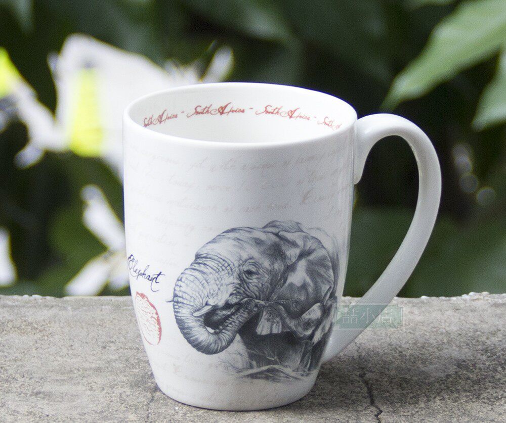 非洲thebigfive系列-素描野生动物陶瓷杯-水杯微瑕