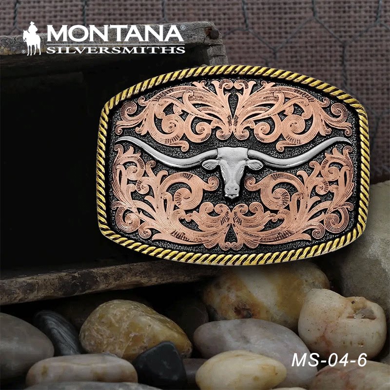 美国进口Montana复古巴扣西部牛仔腰带装饰巴扣皮带腰带巴扣