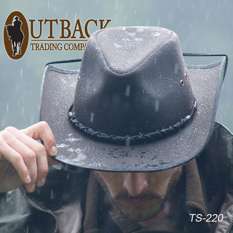 美国OUTBACK西部牛仔帽西式骑士帽防雨水油蜡布马帽男女护外防晒