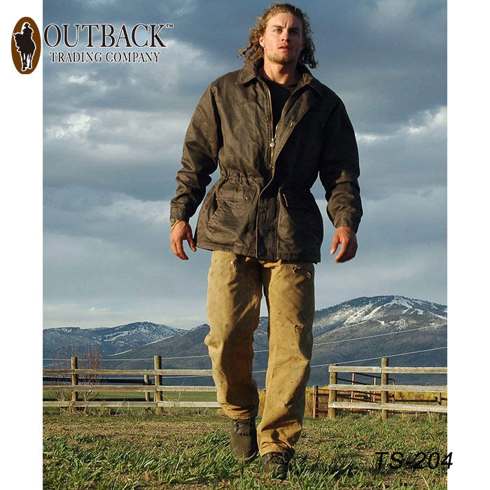 美国进口outback男式夹克抓绒保暖防水复古西部牛仔户外骑马服饰