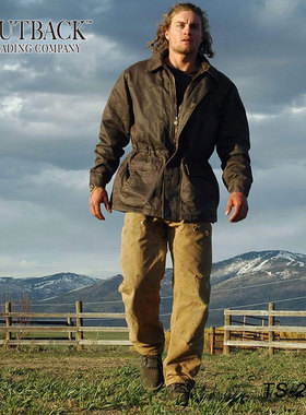 美国进口OUTBACK男式夹克抓绒保暖复古西部牛仔户外骑马服饰