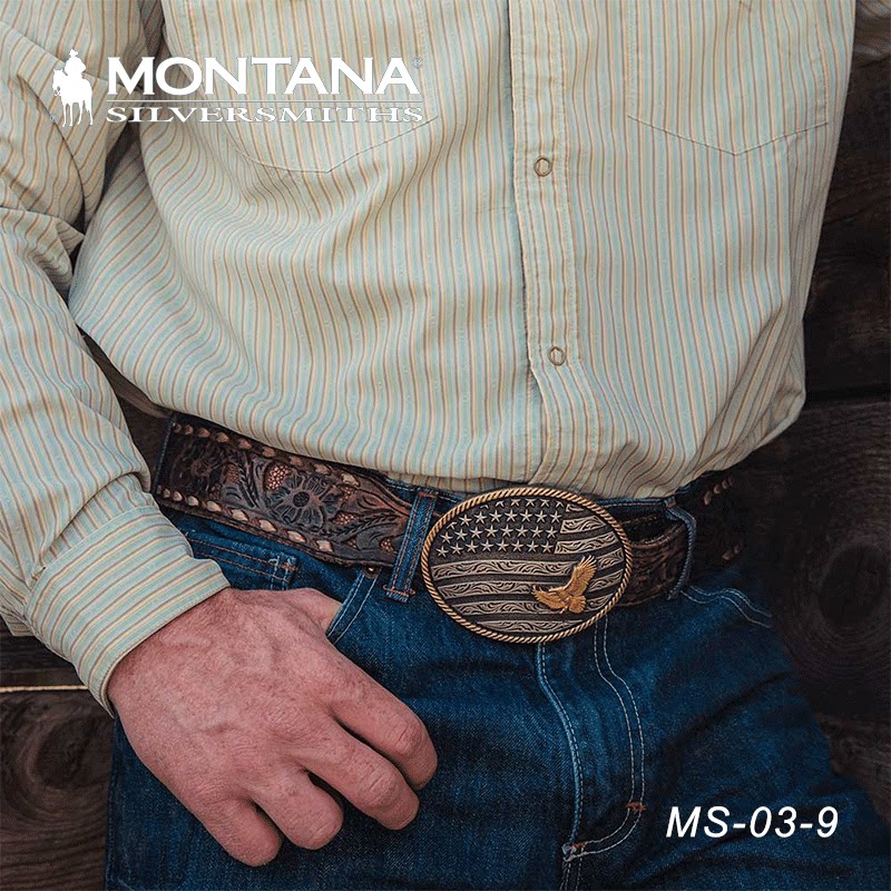 美国进口Montana蒙大拿西部腰带扣牛仔皮带巴扣腰带装饰扣