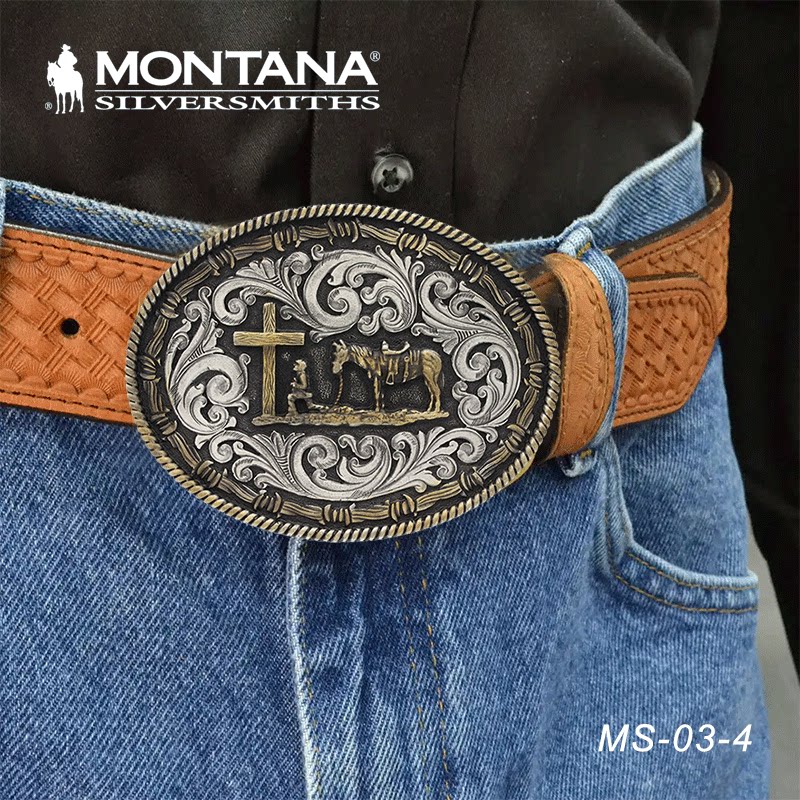 美国进口Montana蒙大拿西部腰带扣牛仔皮带巴扣腰带装饰扣