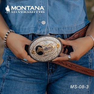 美国进口MONTANA西部牛仔腰带巴扣装饰扣牛仔装备