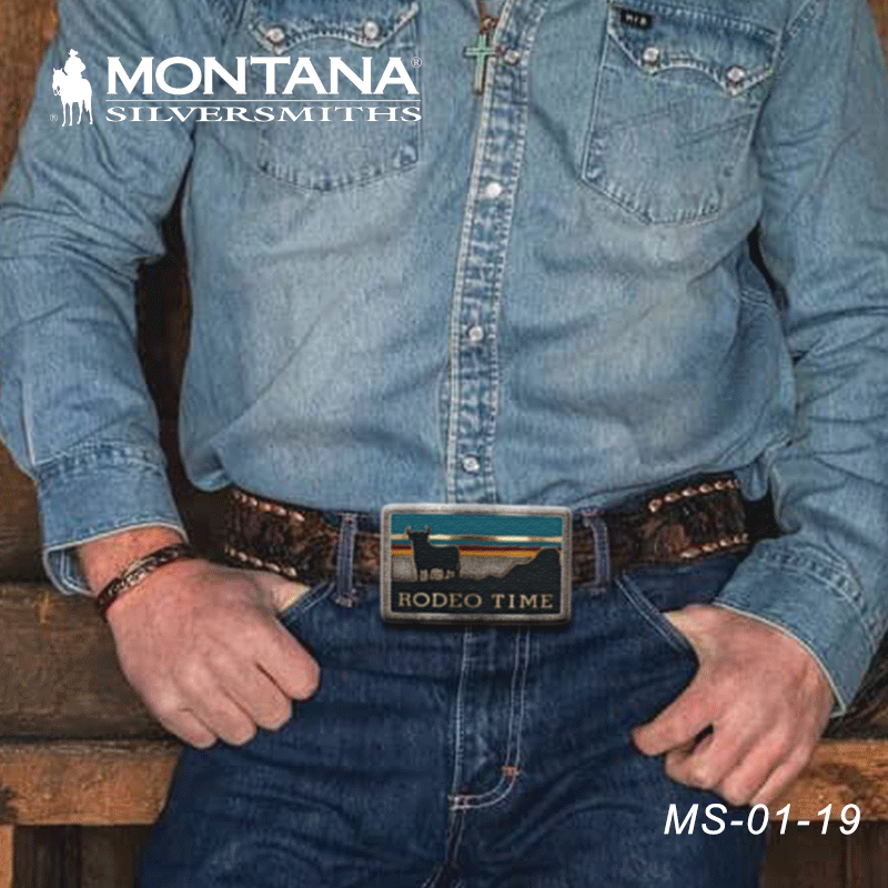 美国进口Montana蒙大拿西部腰带扣牛仔皮带巴扣牛仔精神
