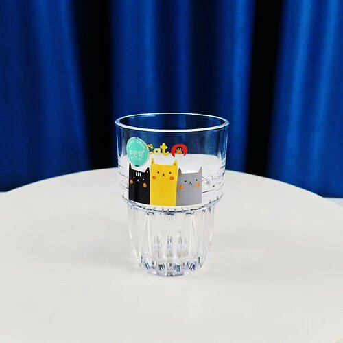 玻璃小清新卡通创意啤酒果汁杯
