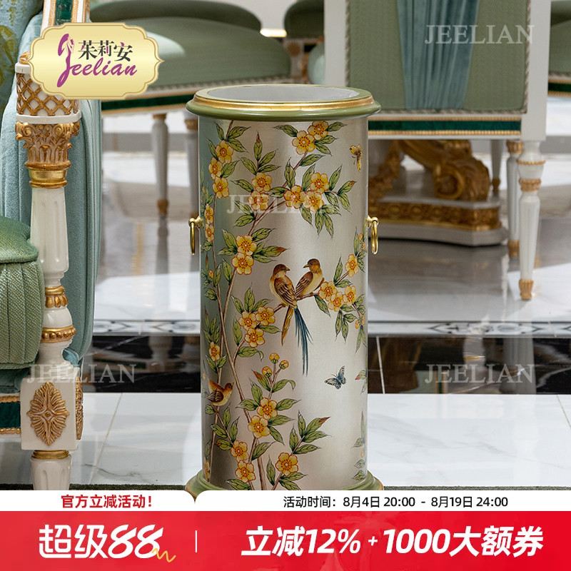 法式欧式手绘花鸟落地雨伞桶