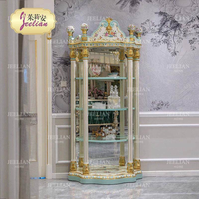 酒柜法式洛可可彩绘酒柜