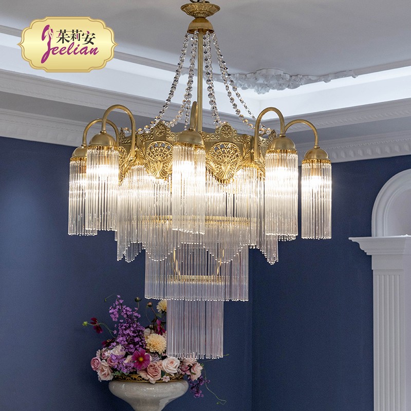 铜客厅吊灯茱莉安法式水晶